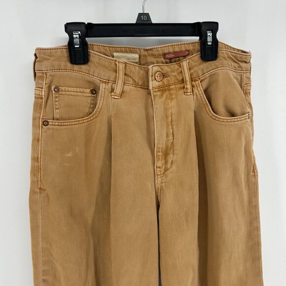 Pilcro Anthropologie The Breaker Jean Women's 28 Relaxed Denim Jeans Copper/Tan - Picture 2 of 12